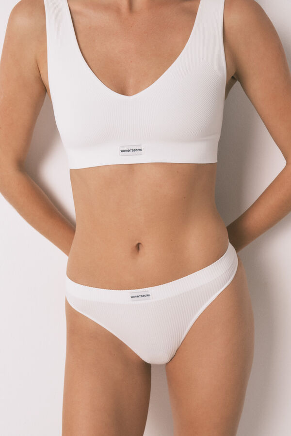 Womensecret Panty sin costuras tanga marfil