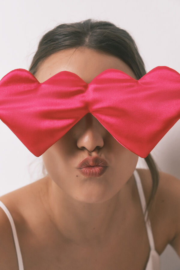 Women'secret Antifaz para dormir de corazones rojo rojo