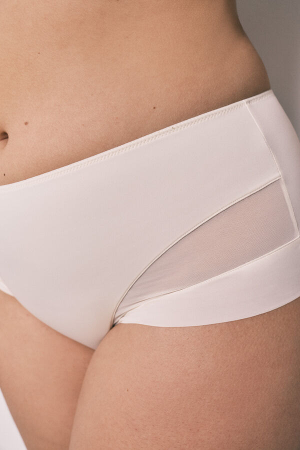 Women'secret Panty reductora alta beige marfil