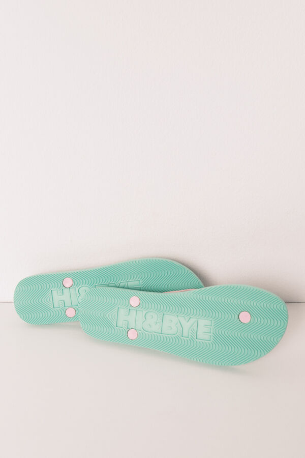 HI&BYE Chanclas estampado de rayas verde verde