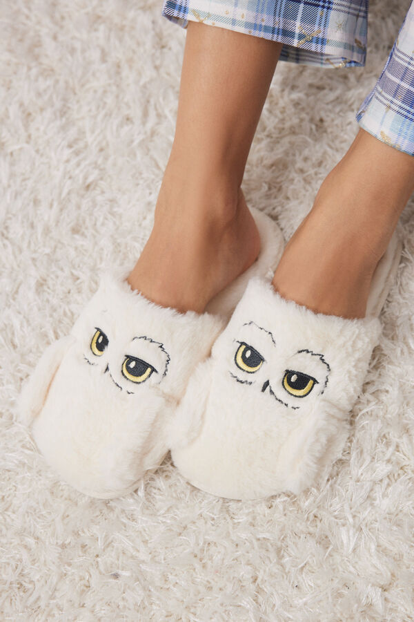 Womensecret Pantuflas Hedwig Harry Potter marfil