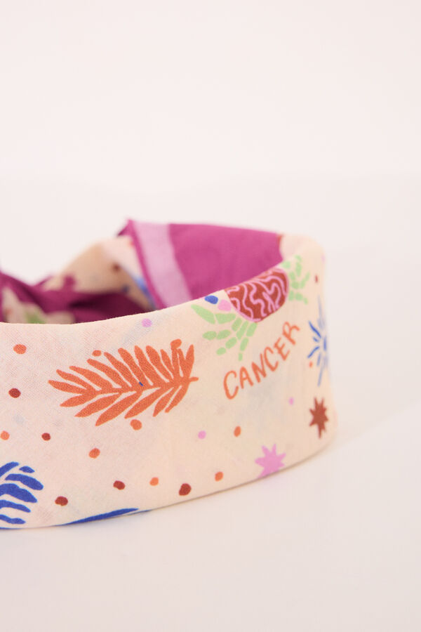 Womensecret Pañuelo con estampado de color lila estampado