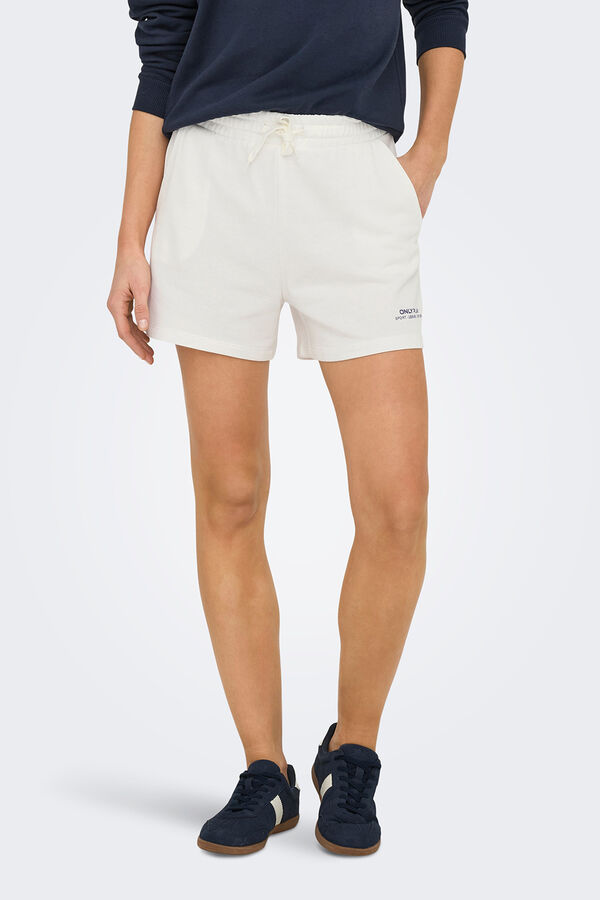 Only Play Short de sudadera blanco