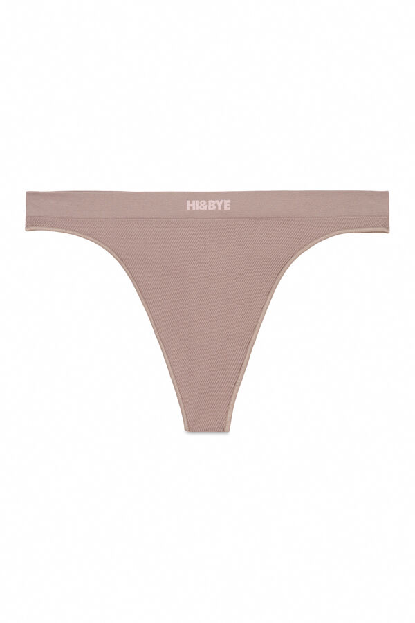 Womensecret Tanga marrón sin costuras café