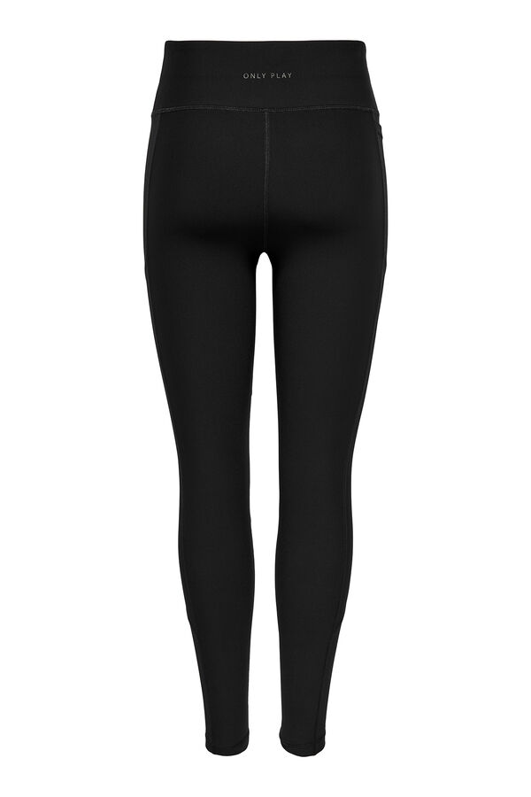 Only Play Leggings de cintura alta y bolsillo lateral negro