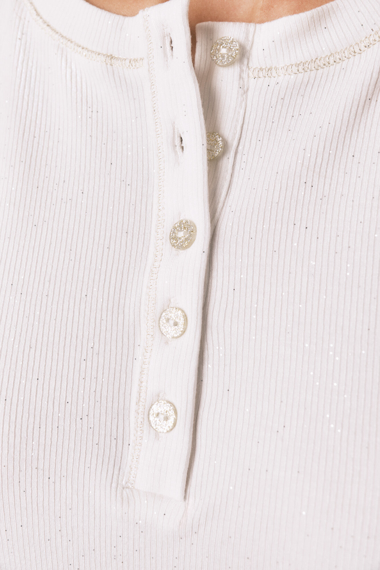 Women'secret Playera de manga corta de viscosa blanca brillante