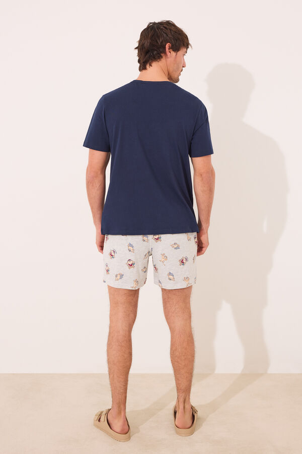 Womensecret Pijama short de algodón azul Taz azul