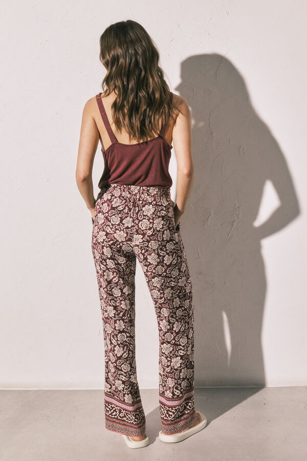 Women'secret Pantal&oacute;n largo estampado boho estampado