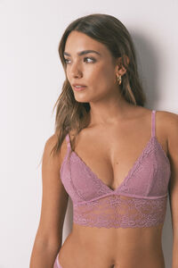 Women'secret LOVELY bralette triangular de encaje rosa