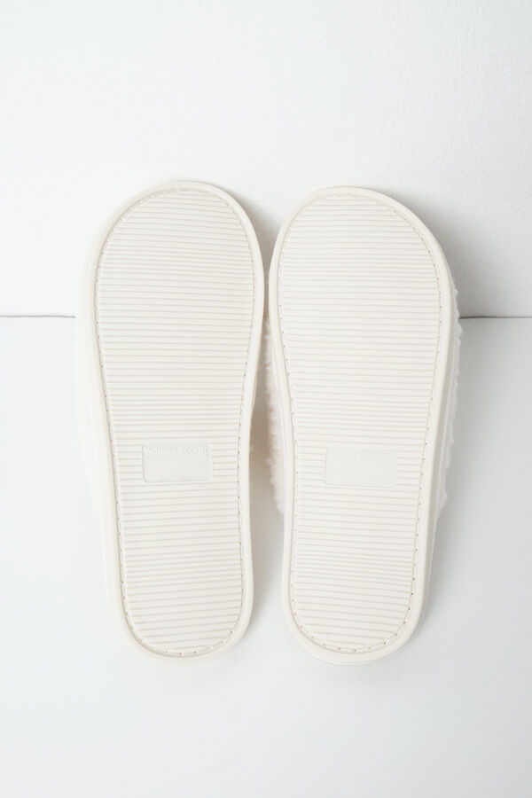 Women'secret Pantunflas Snoopy borreguito marfil