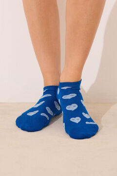 Womensecret Pack de 3 calcetines short de corazón estampado