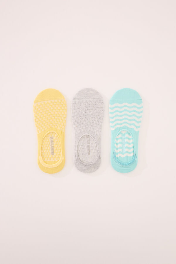 Womensecret Pack de 3 calcetines invisibles estampado