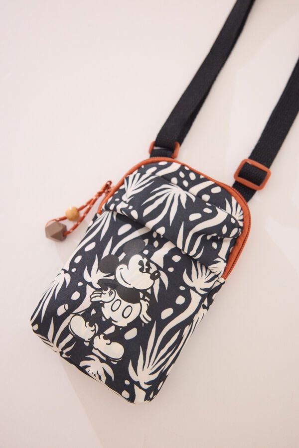Womensecret Funda portátil para teléfono móvil de Mickey Mouse negro