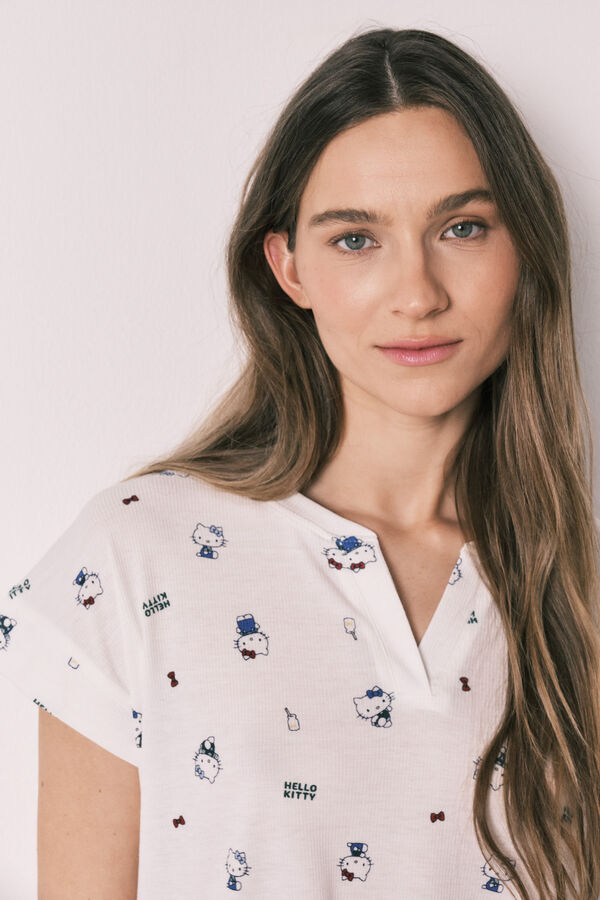 Women'secret Pijama Hello Kitty de manga corta blanco