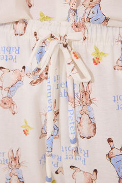 Womensecret Pijama camisera "Peter Rabbit" 100% algodón blanco