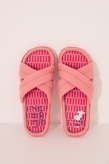 Womensecret Pantuflas para casa con relleno rosas de Snoopy rosa