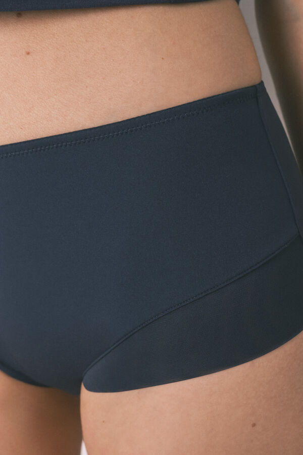 Women'secret Panty reductora alta azul oscuro azul
