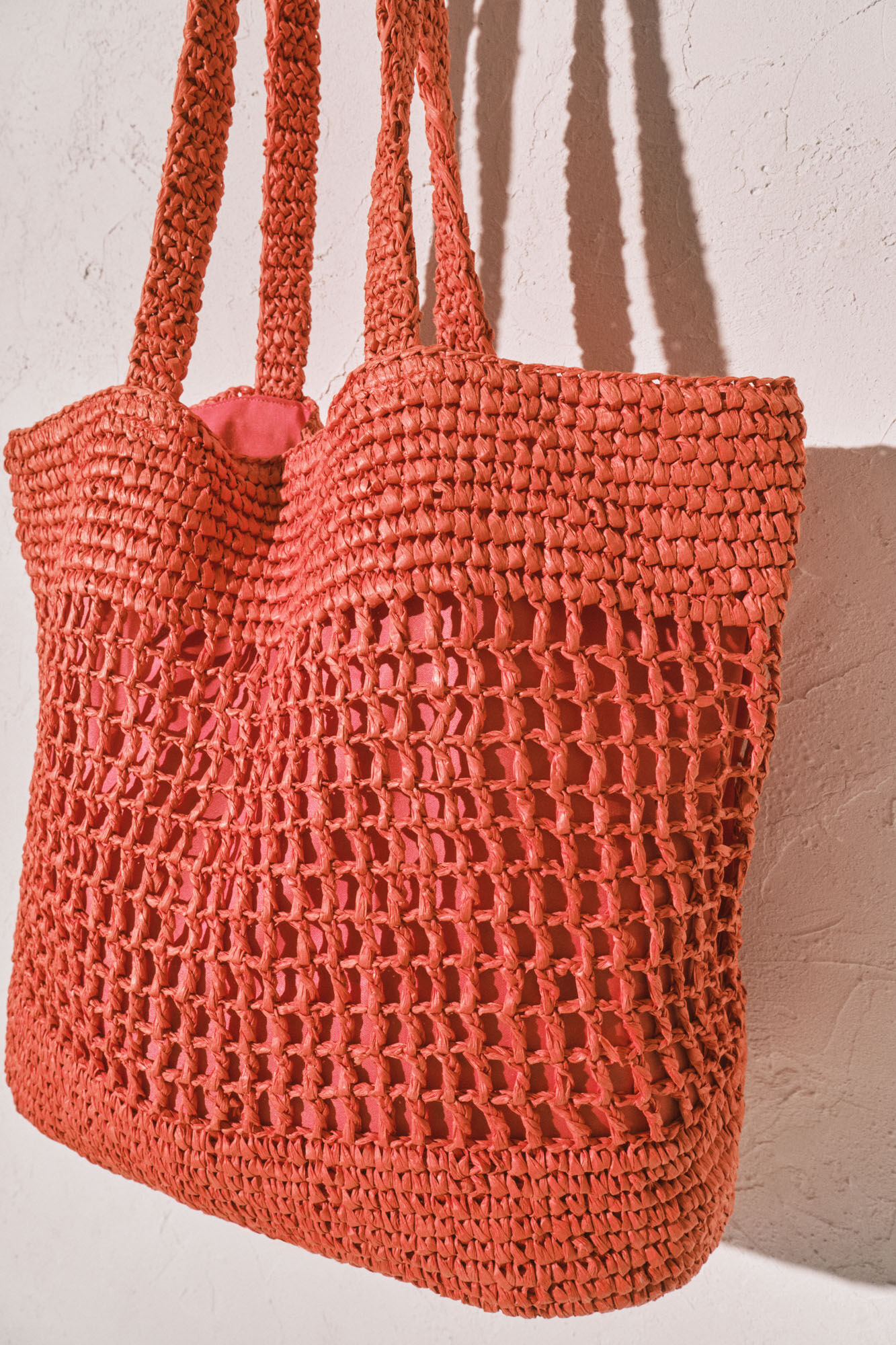 Women'secret Bolsa tote grande de rafia natural