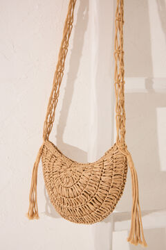 Womensecret Bolsa pequeña rafia café