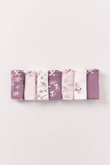 Women'secret Paquete de 7 panties brasile&ntilde;as estampadas de Snoopy de algod&oacute;n estampado