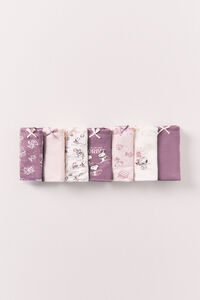 Women'secret Paquete de 7 panties brasile&ntilde;as estampadas de Snoopy de algod&oacute;n