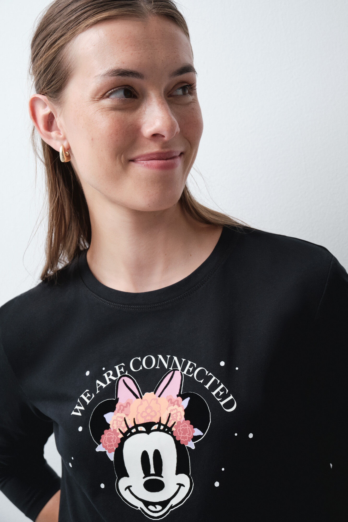Women'secret Pijama larga de algod&oacute;n Minnie Halloween