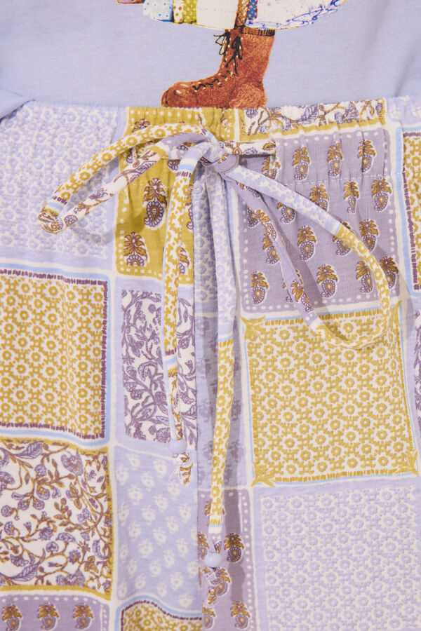 Womensecret Pijama capri 100% algodón con estampado "Holly Hobbie" morado/lila