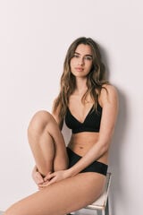 Women'secret NAKED Brasier triangular top negro  negro