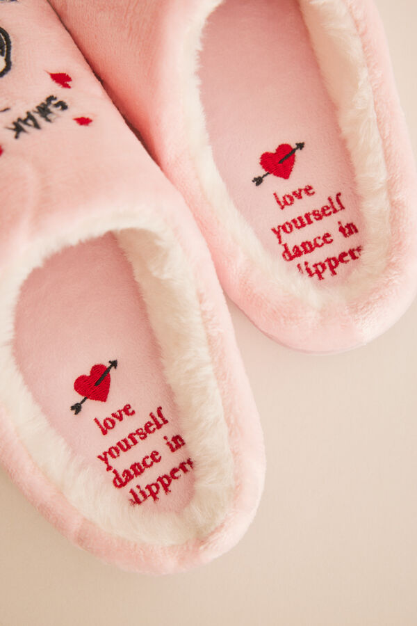 Womensecret Pantuflas Snoopy corazón rosa