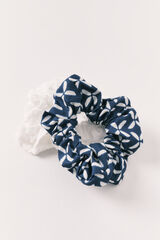 Women'secret Pack de 2 scrunchies medianos variados azul estampado