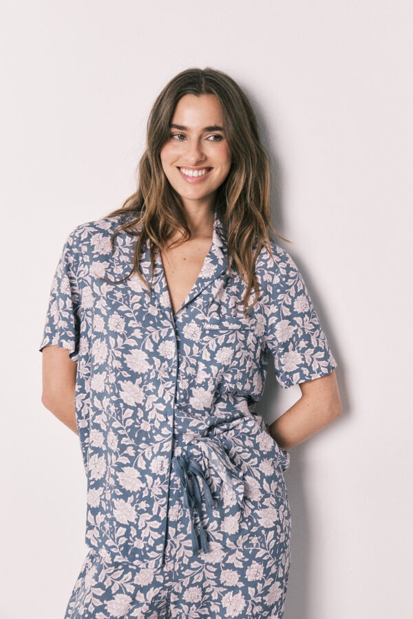 Women'secret Pijama camisera estampado de flores de viscosa estampado