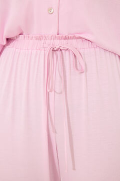 Womensecret Pijama camisera Capri de viscosa rosa rosa