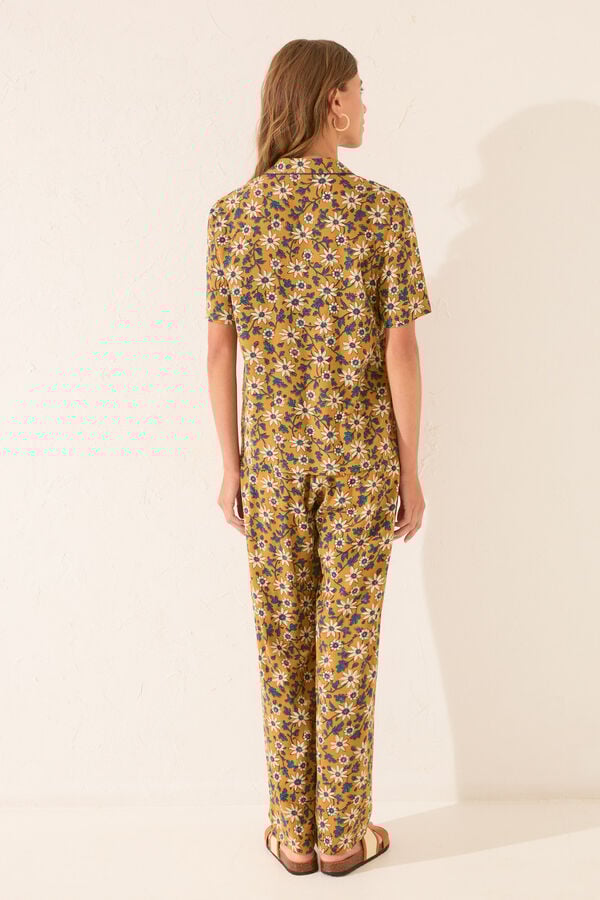 Womensecret Pijama camisera con estampado floral estampado