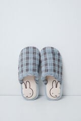 Women'secret Pantuflas de nudo borreguito verde azul