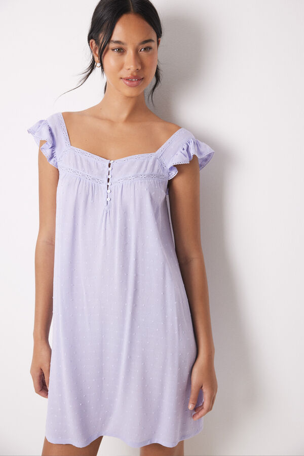 Womensecret Camisón midi evasé lila morado/lila