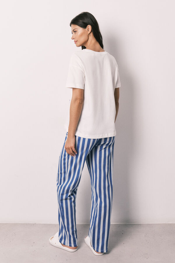 Women'secret Pijama corta manga corta de algod&oacute;n Snoopy Happy marfil