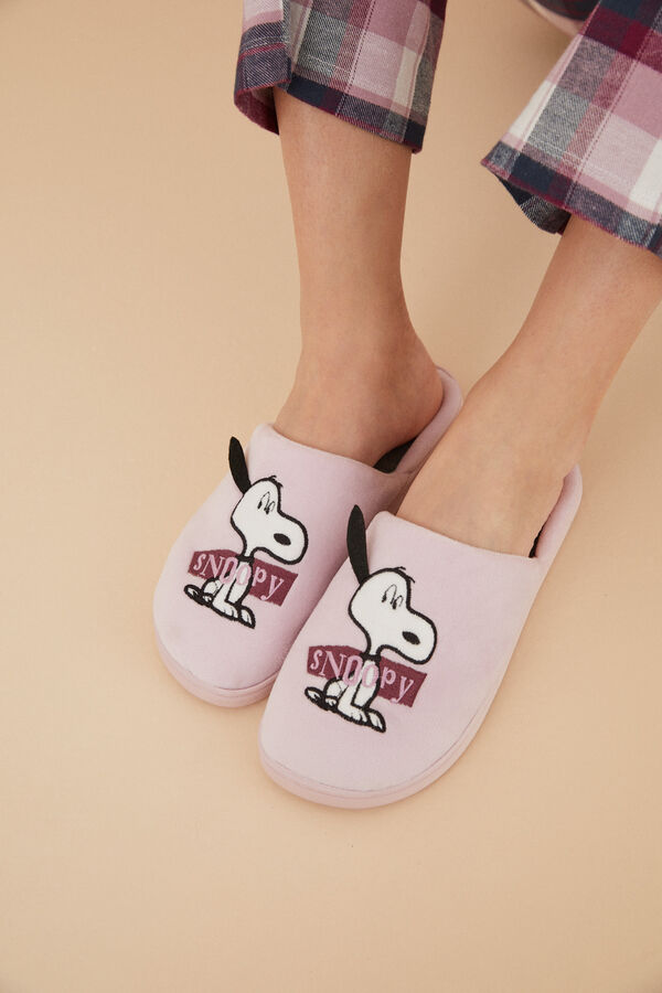 Womensecret Pantuflas Snoopy rosa rosa