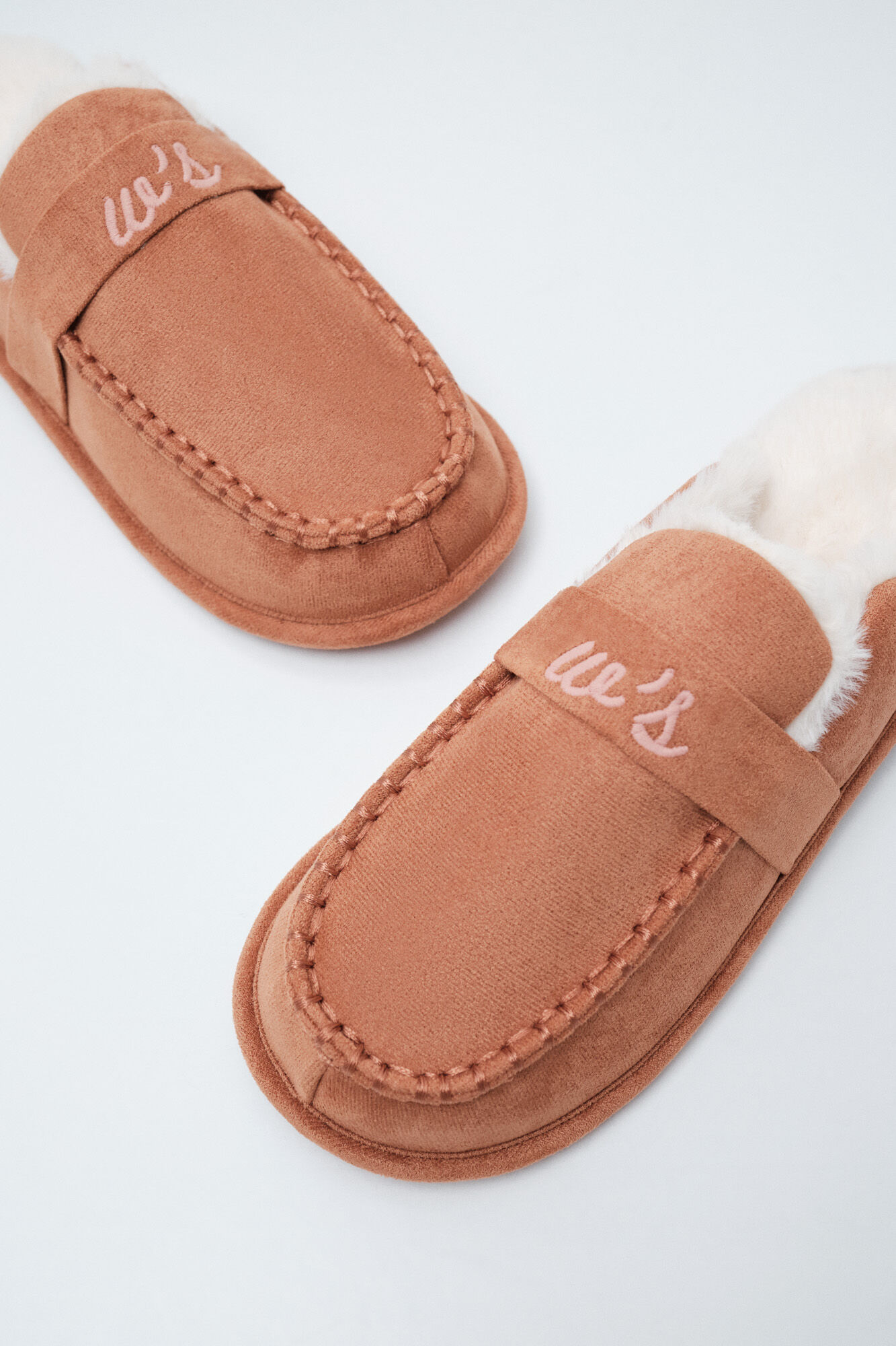 Women'secret Pantuflas mocas&iacute;n forradas caf&eacute;