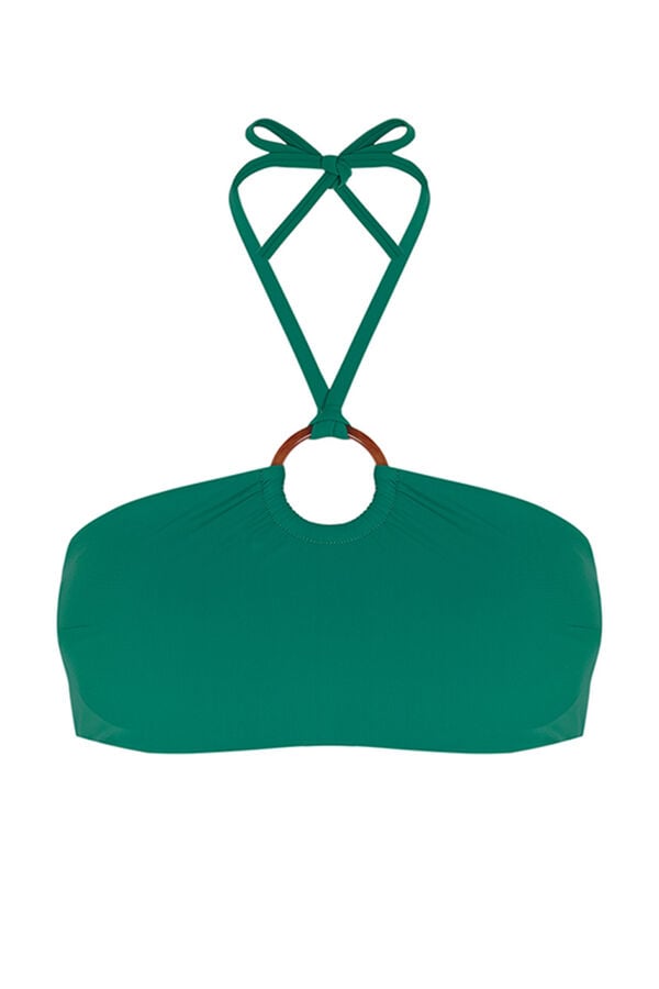 Womensecret Top bikini bandeau verde verde