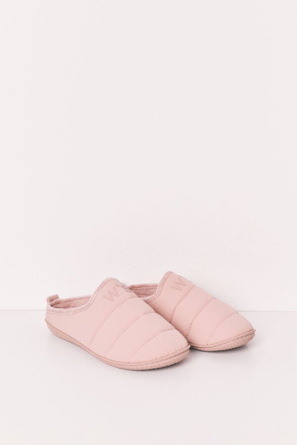 Women'secret Pantuflas acolchadas rosa nude