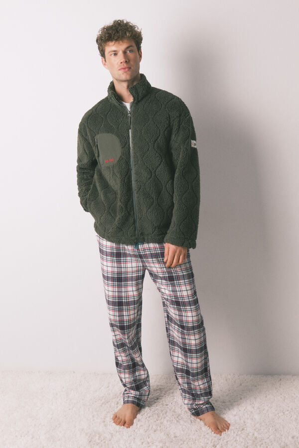 Women'secret Bata short de borrego verde de Hotwheels para hombre kaki