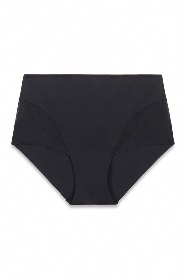 Women'secret Panty reductora alta negra negro