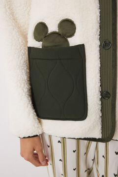 Womensecret Bata short de borrego de Mickey Mouse marfil