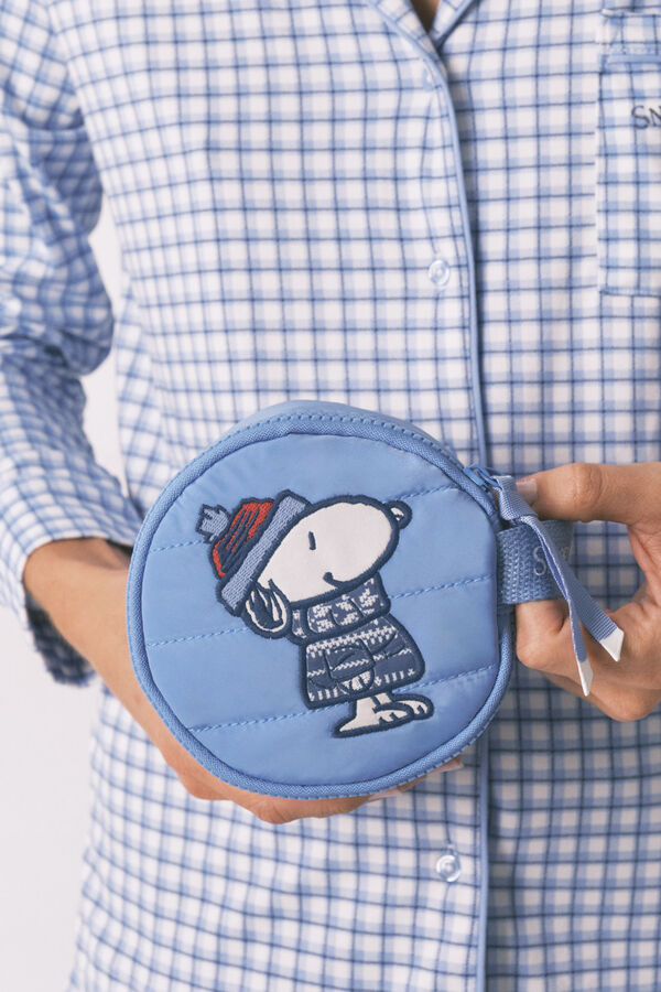 Women'secret Pequeño neceser redondo de Snoopy azul