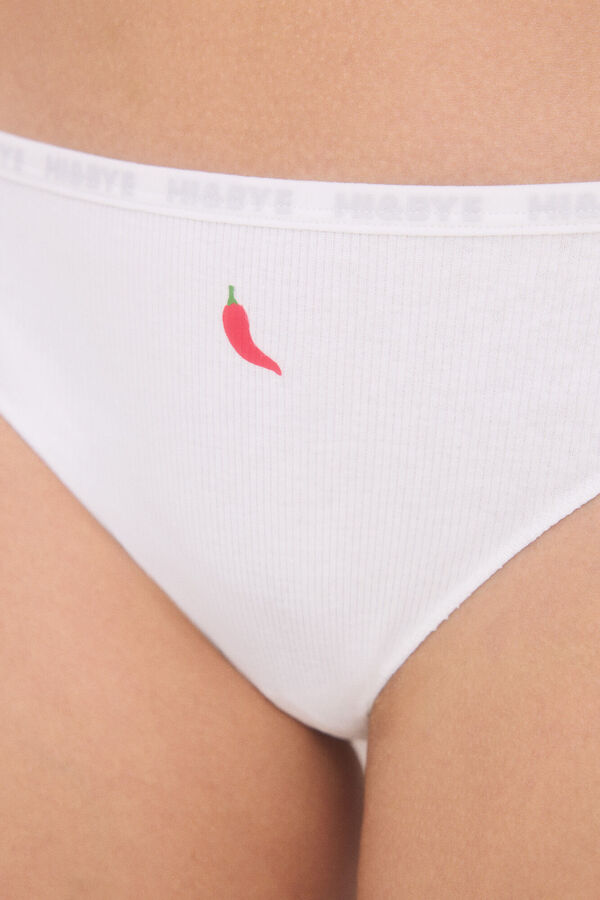 Womensecret Pack 3 bragas clásicas negro, blanco, gris blanco