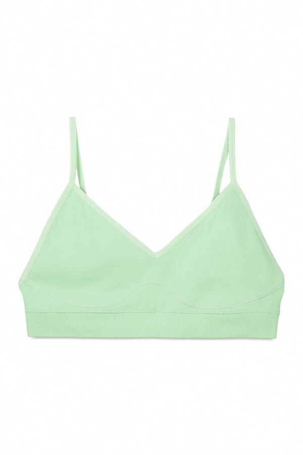 Womensecret Sujetador top relleno verde copas extraíbles verde