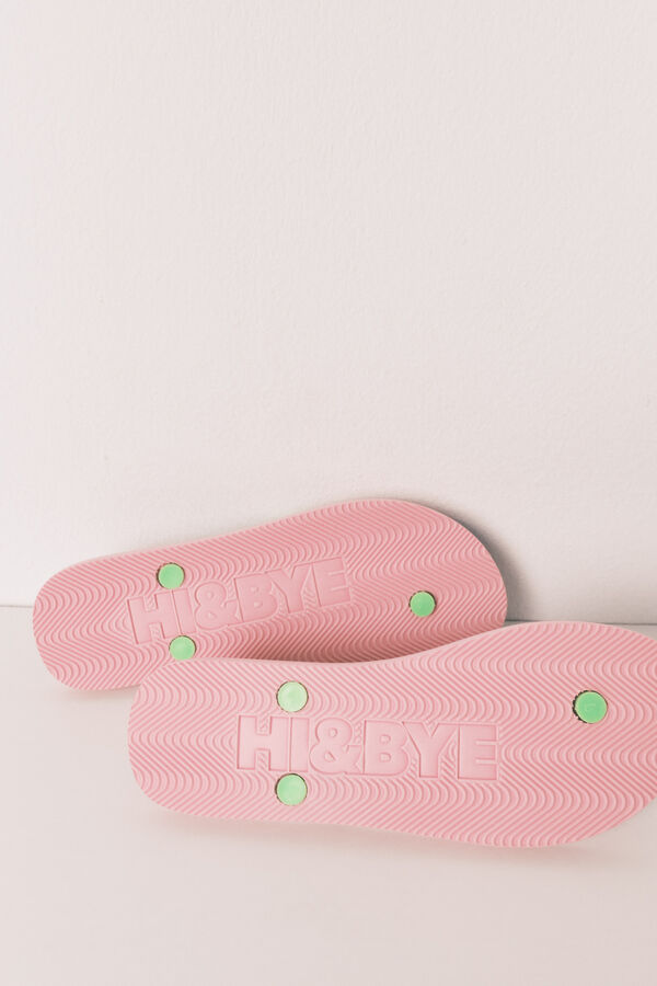 HI&BYE Chanclas estampado de rayas azul azul