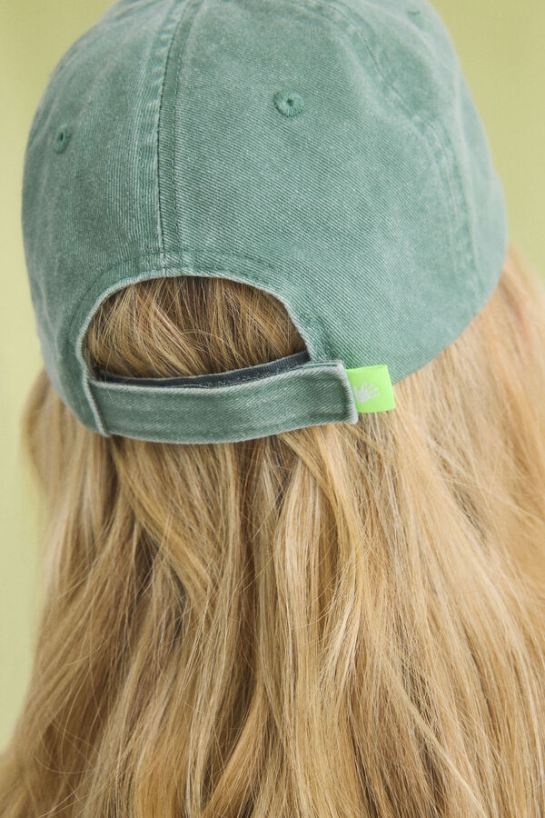 Womensecret Gorra algodón ajustable verde verde
