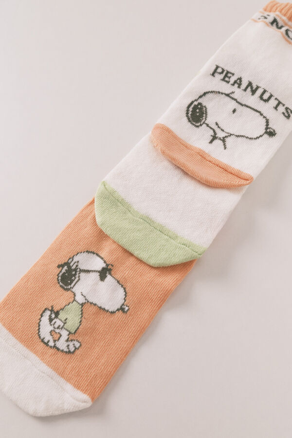 Womensecret Pack de 3 calcetines short de Snoopy estampado