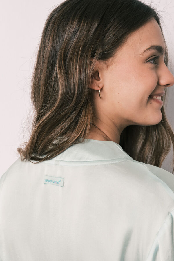 Women'secret Bata midi de sat&eacute;n verde verde